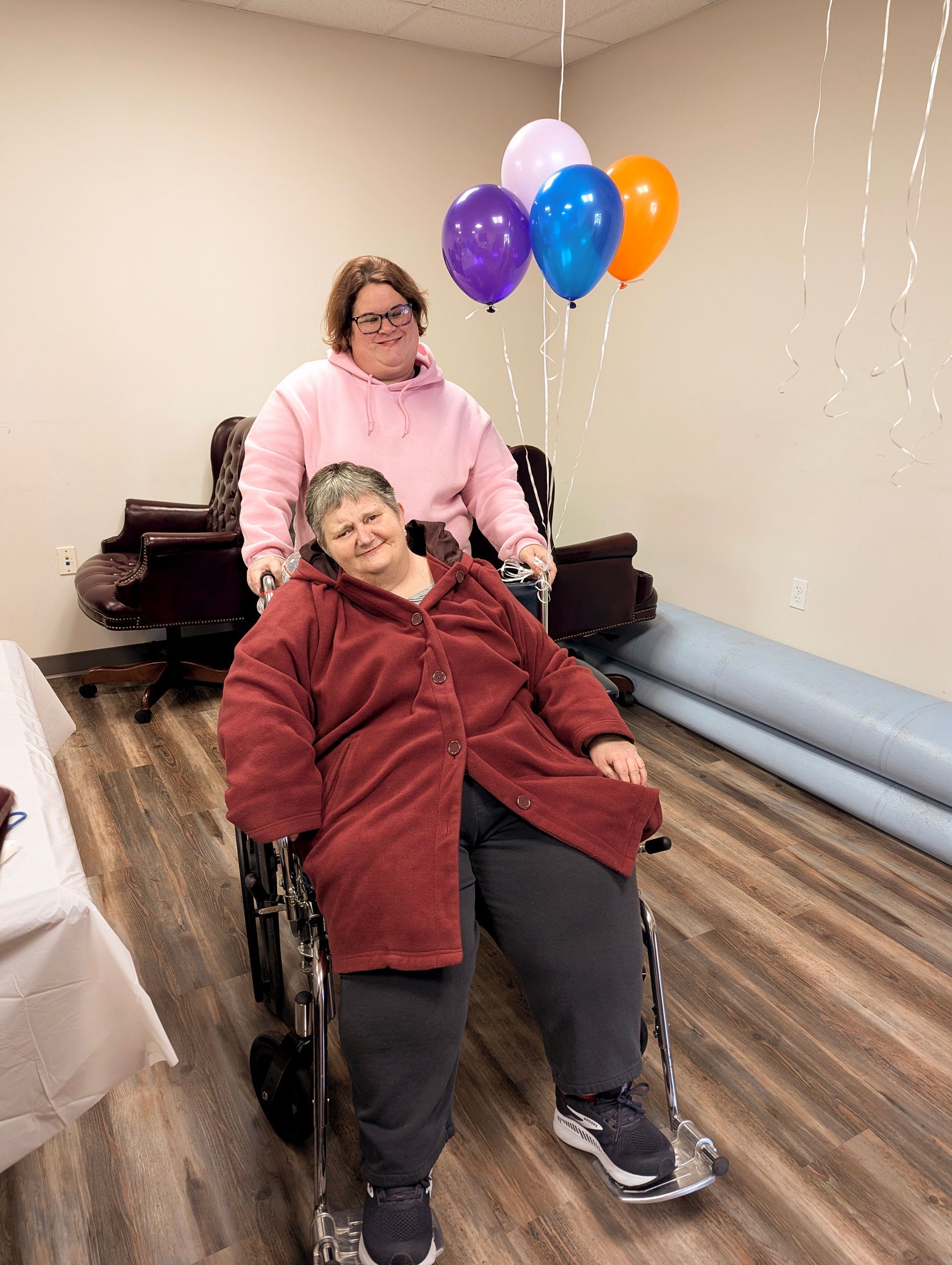 Sherry & companion enjoying our Celebrating You party in March of 2026.