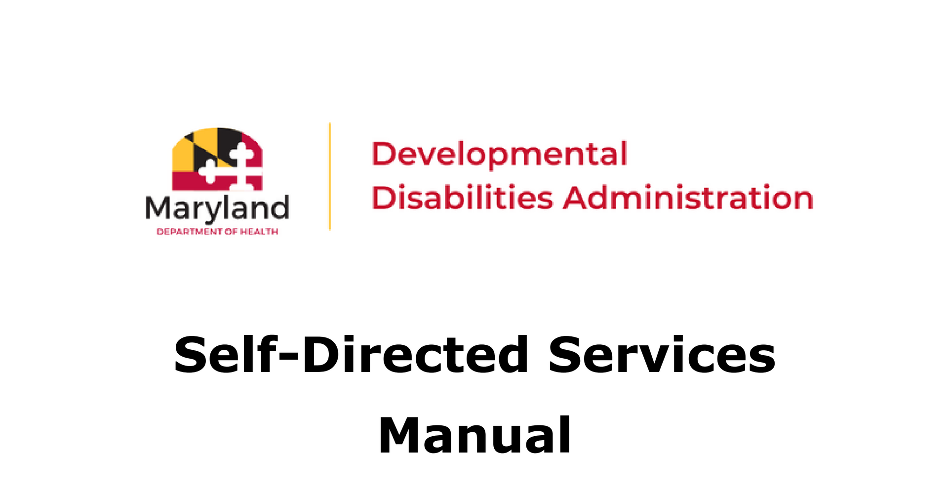 Cover of the Self-Directed Services Manual