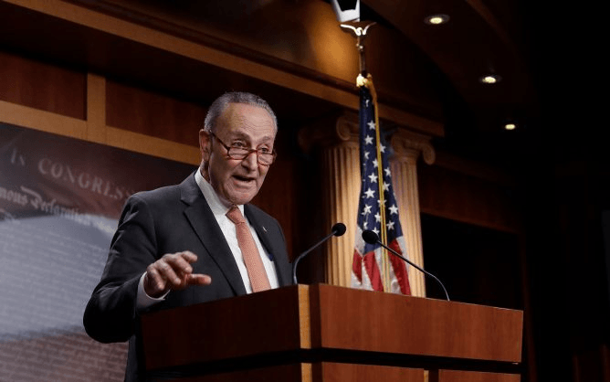 U.S. Senate Majority Leader Chuck Schumer, D-N.Y., apologized after making a comment about 