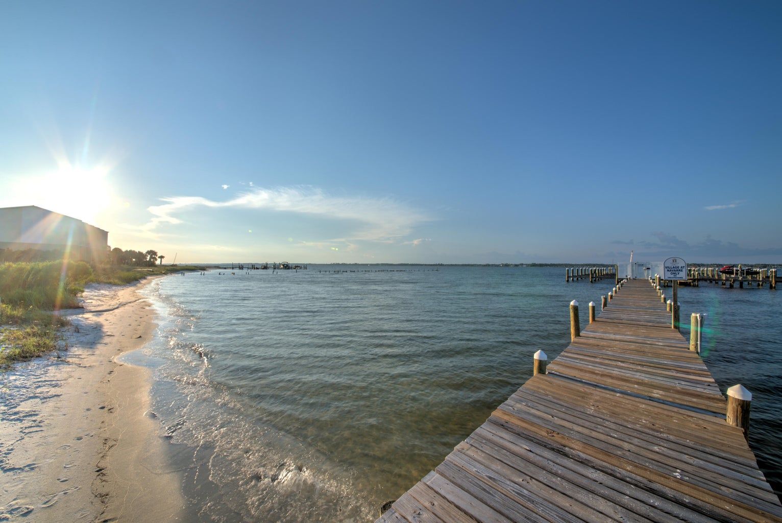 Beach with dock