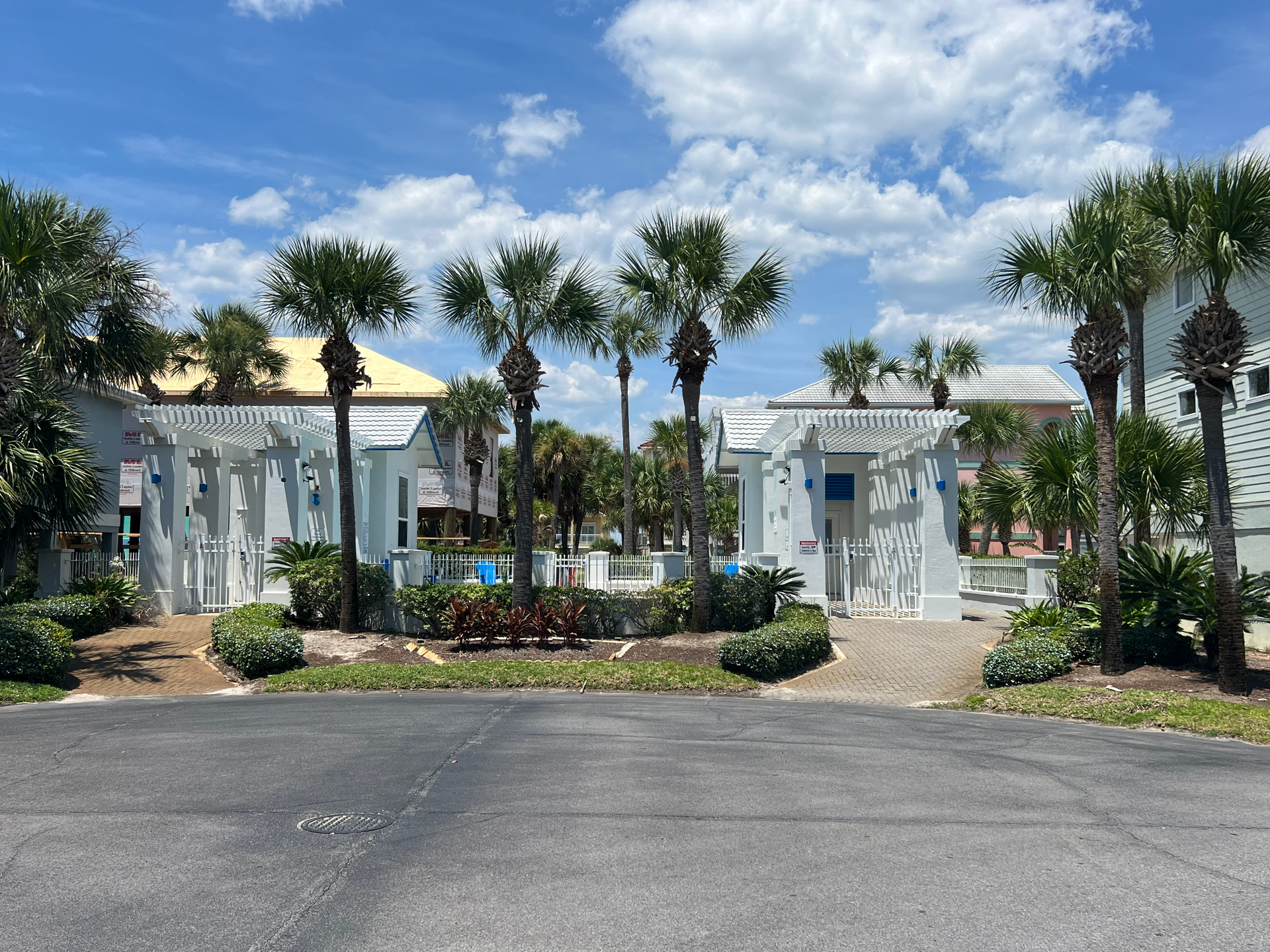 Exterior with palm trees