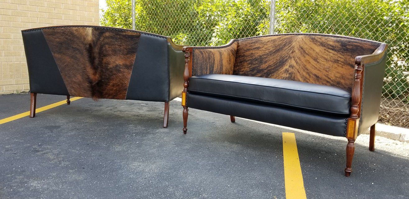 Coffee Shop Leather Couch | Colorado Springs, CO | Timberline Foam & Upholstery