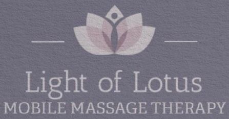 A logo for light of lotus mobile massage therapy