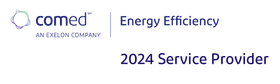 A logo for comed energy efficiency 2024 service provider