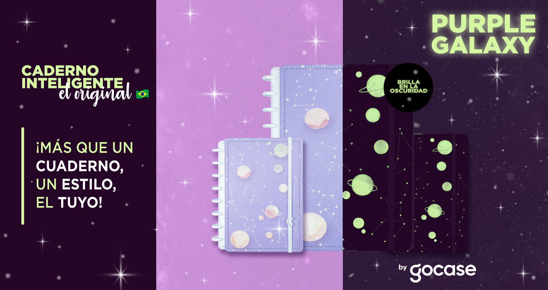 Cuaderno Inteligente by GOCASE - Purple Galaxy