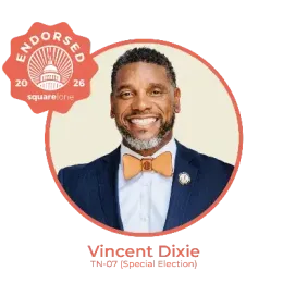 Vincent Dixie is endorsed by Square One