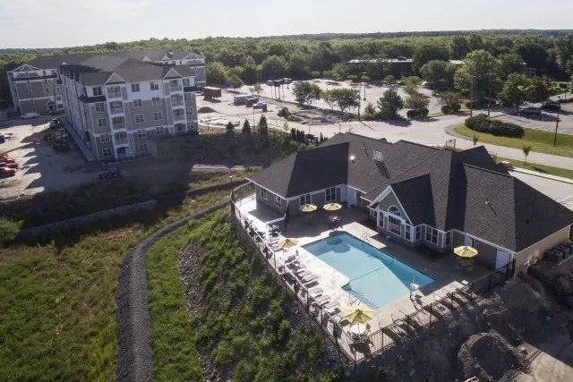 Drone view of The Residences At Great Pond.