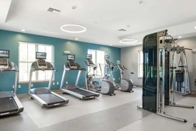 The Residences At Great Pond fitness center.