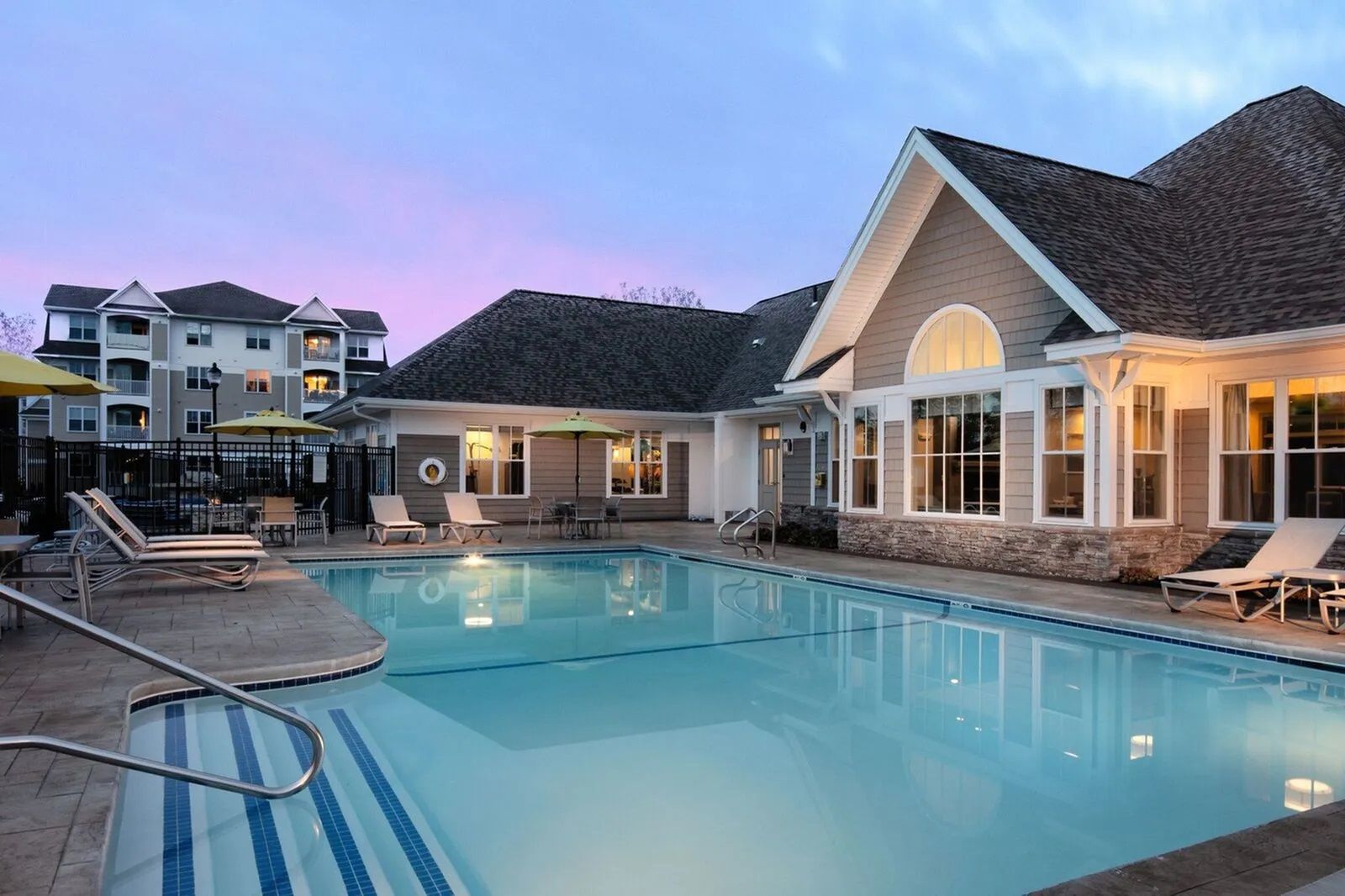 The Residences At Great Pond resort-style outdoor pool.
