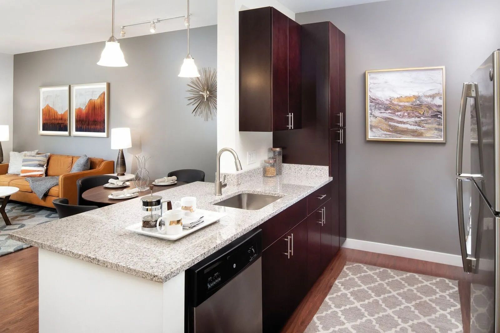 The Residences At Great Pond modern kitchen.