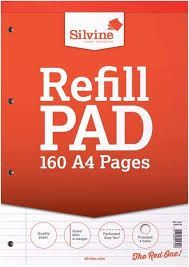 A4 REFILL PADS RED R+M