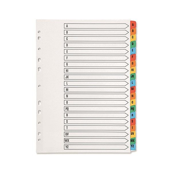 A-Z DIVIDERS COLOURED