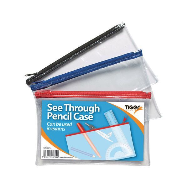 CLEAR PENCIL CASE (TIGER)