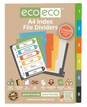 SET OF 6 INDEX DIVIDERS