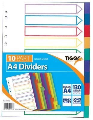 10 PART DIVIDERS PLASTIC