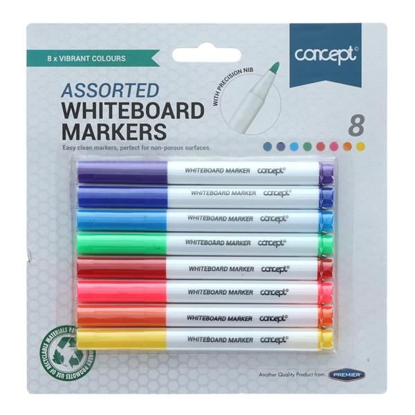 8 ASST WHITEBOARD MARKERS
