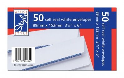 3X6 SELF SEAL WHITE ENV