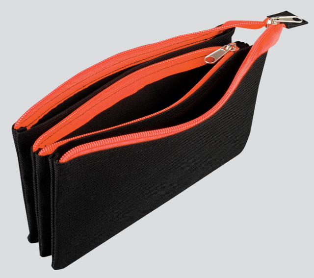 Triple Black Pencil Case