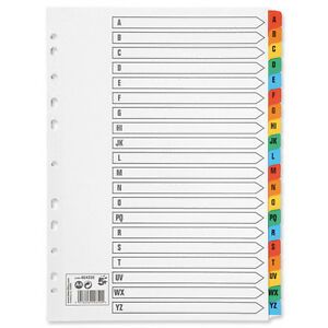 A-Z DIVIDERS MULTI COLOUR
