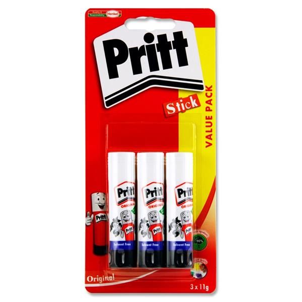 Pritt Stick Card 3x11g Glue Sticks
