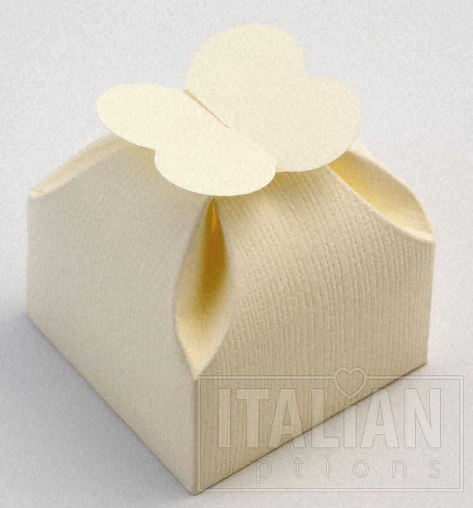 Ivory silk – petal top box 60x60x60mm