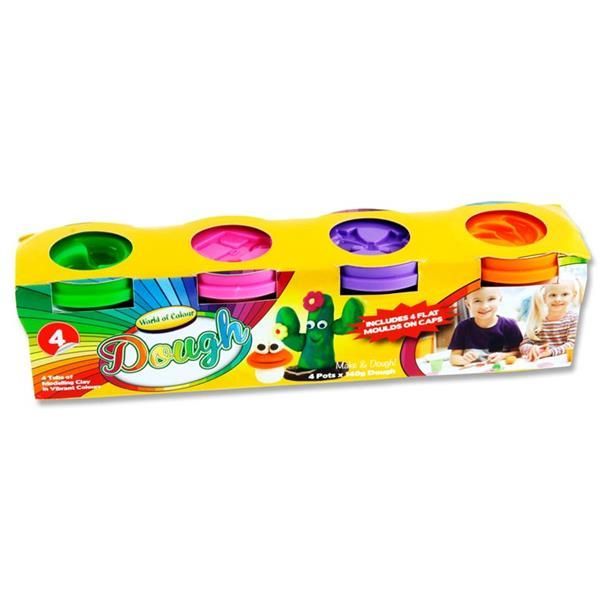 Woc 4X140g Pots Play Dough With Mould Li