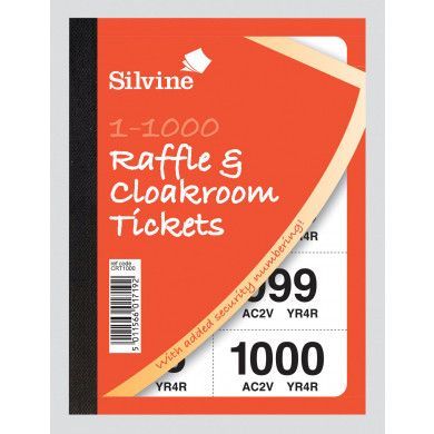 Silvine Raffle/Cloakroom Tickets 1-1000