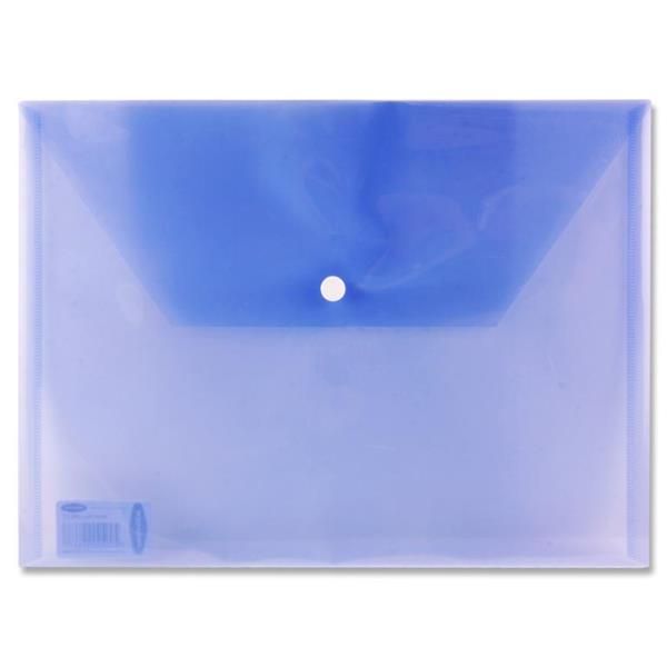 Premier A4 Button Wallet Envelope Clear