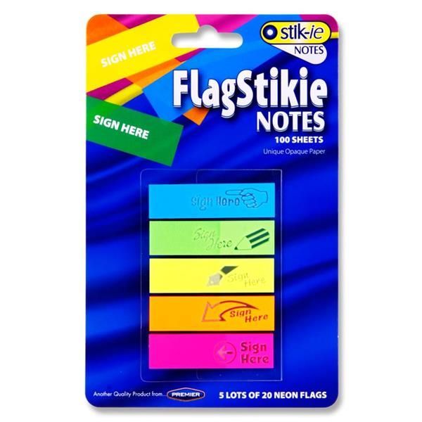 Stik-ie Notes 5x20 Sheets Flag Page Mark