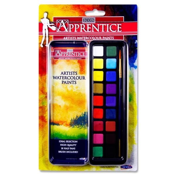 Icon 20pce Watercolour Paint Set In Tin