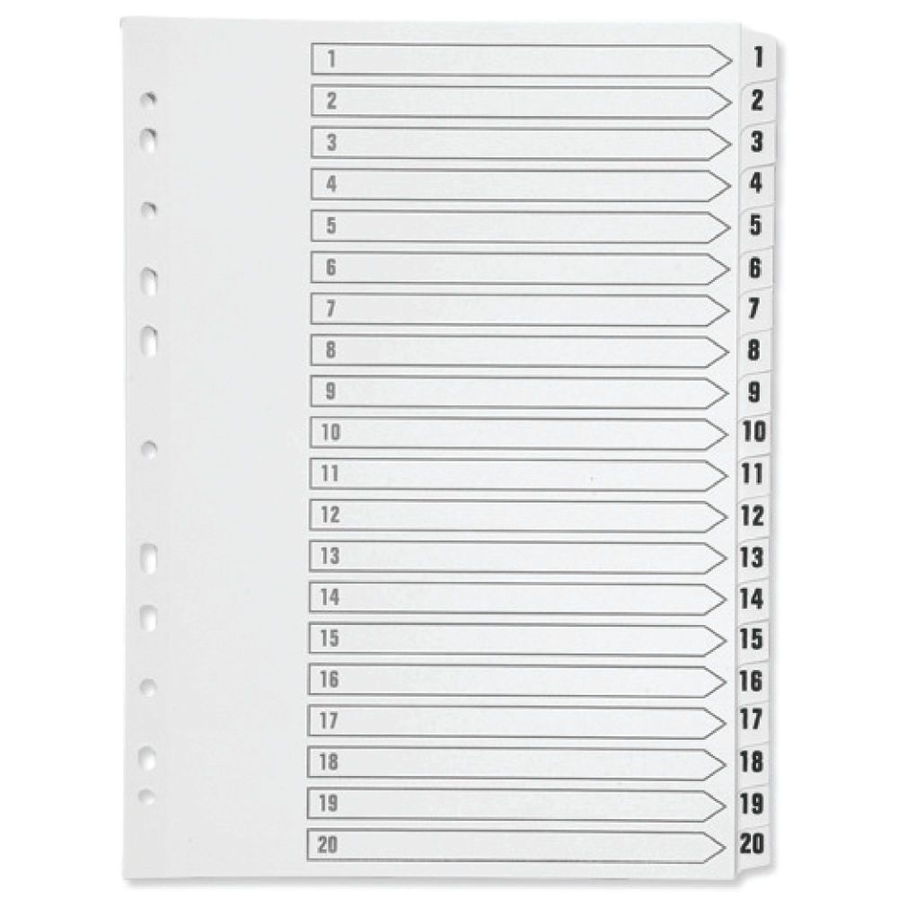 Q-Connect 1-20 Index DIVIDERS