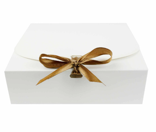 SQUARE WHITE BOW 16X16 00513