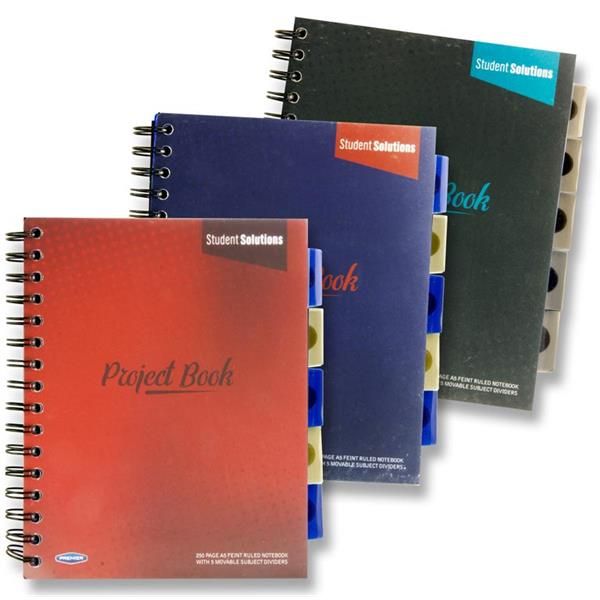 A5 250pg PP 5 Subject Project Book
