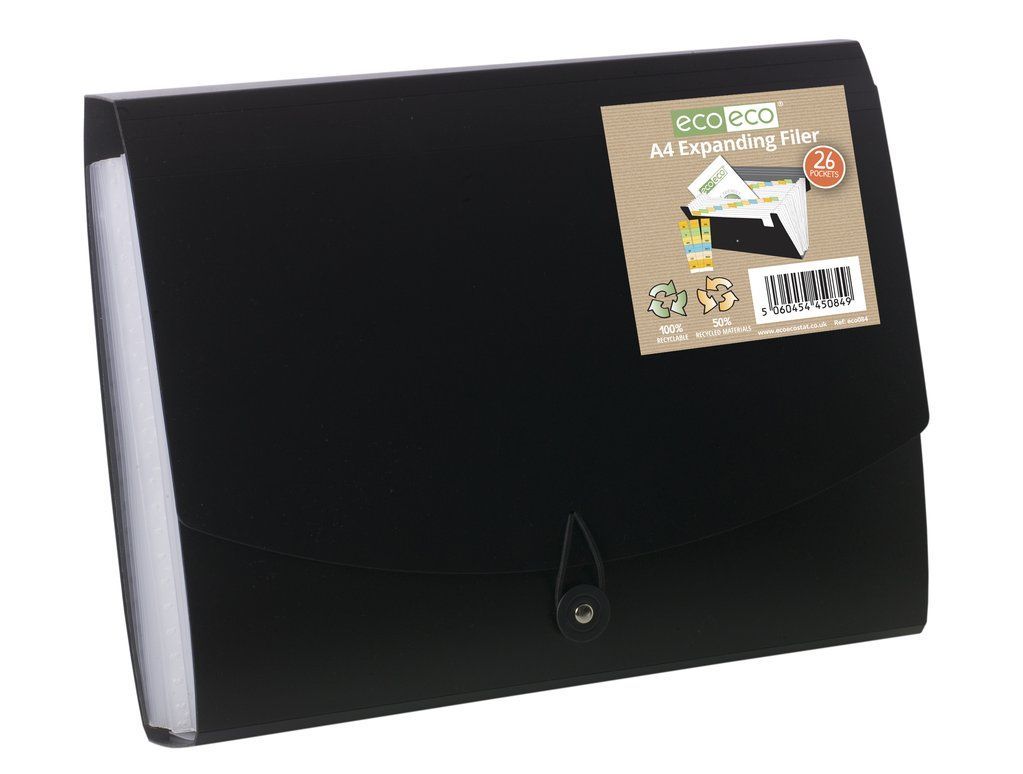 A4 50% Recycled 26 Pocket Expanding File