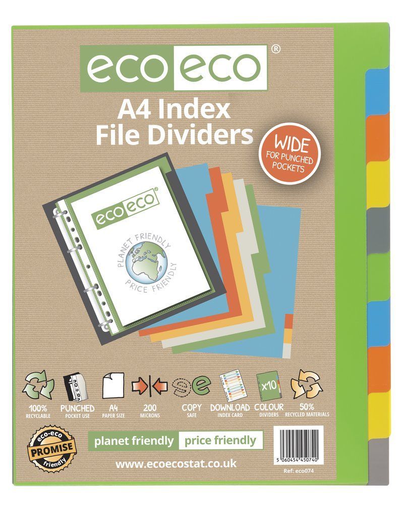 A4 50% Recycled Set 10 Wide Index File D