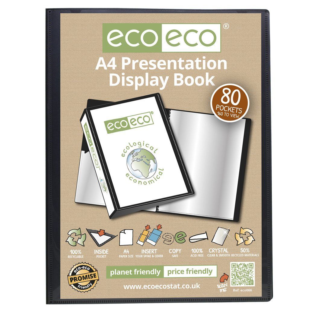 A4 50% Recycled 80 Pocket Presentation