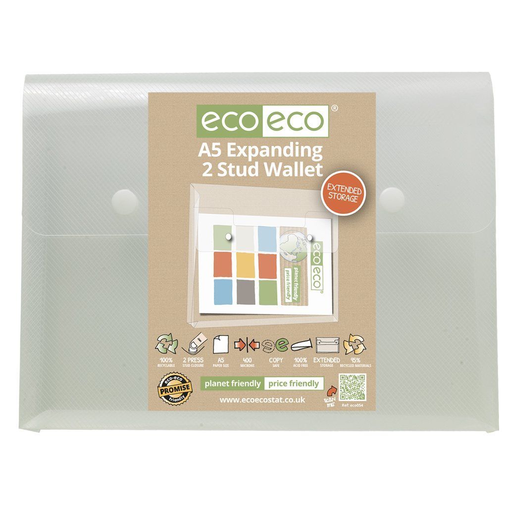A5 95% Recycled Expanding 2 Stud Wallet