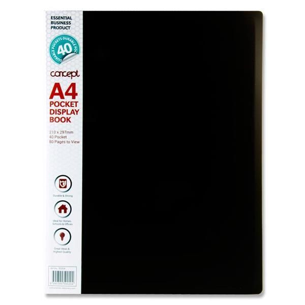 A4 40 Pocket Display Book - Black