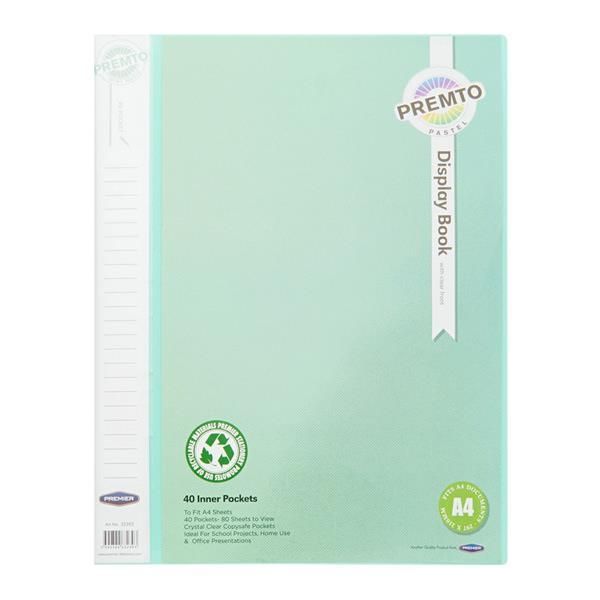 A4 40 Pocket Display Book - Mint Magic