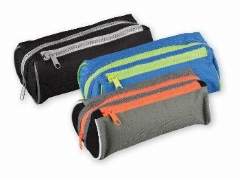 Chunky Twin Zip Canvas Pencil Case