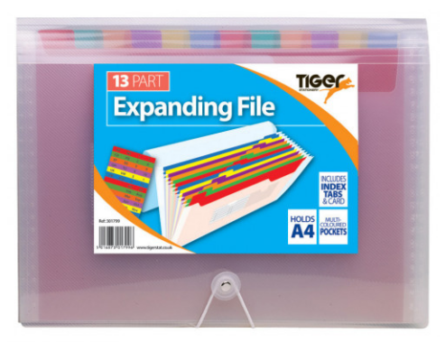 Rainbow A4 13 Part Expanding File
