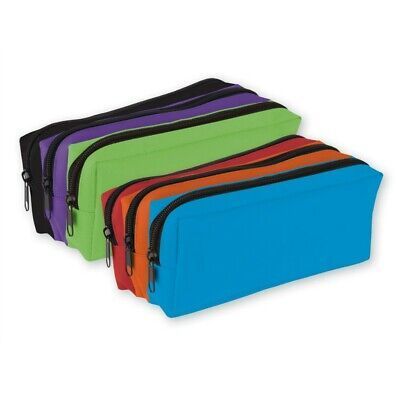 Tri Colour 3 Compartment Pencil Case