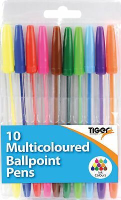 Pack of 10 multicoloured ballpens