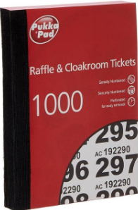 Pukka cloakroom tickets 1000