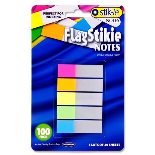 Set 5 Lots Of 20 Sheets Flagstikie Notes