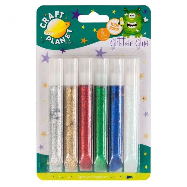 10ml Glitter Glue Tubes (6pk)