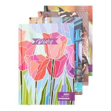 2022 A5 Diary - Page A Day Fancy 4 Asst