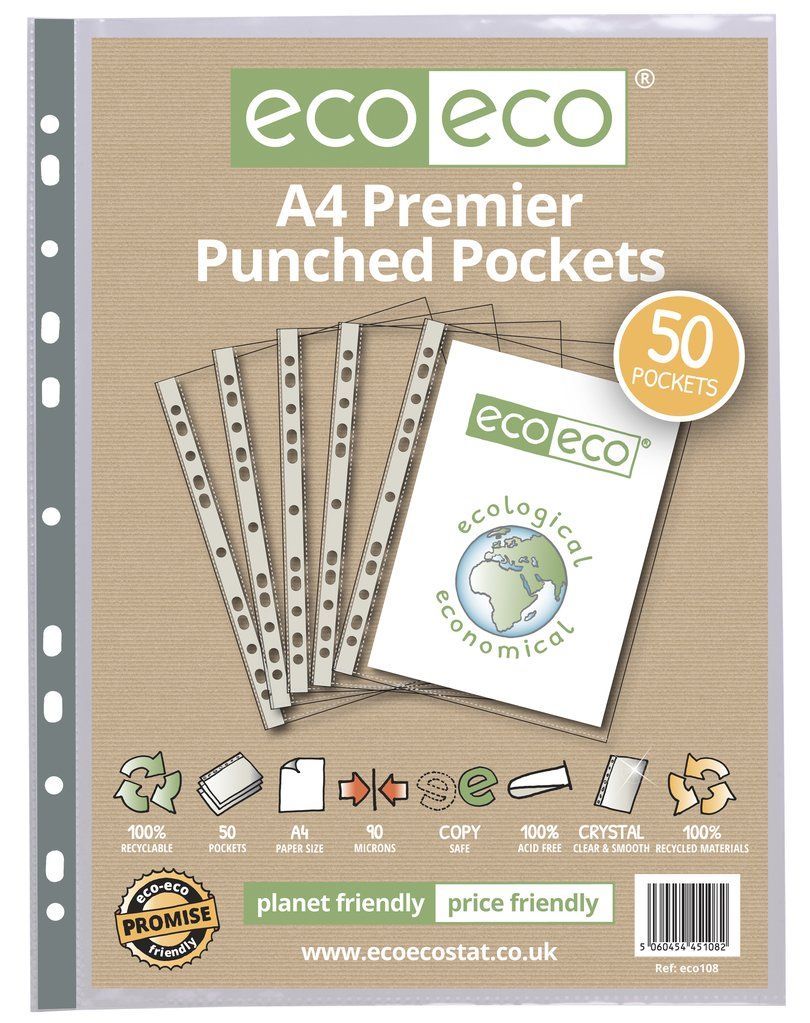 A4 50 90MIC Punched Pockets