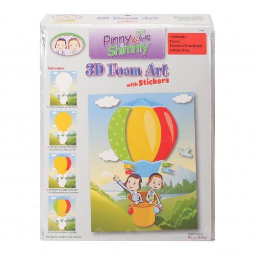 Pinny & Shimmy 3D Foam Art With Stickers