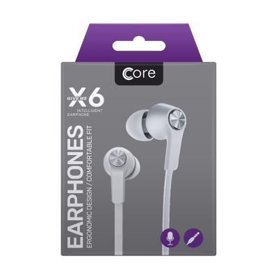 Core X6 Earphones White